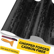 30cm15cm Car Forged Carbon Fiber Gloss Blacktitanium Vinyl Wrap Sticker Decal