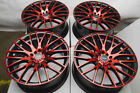 17 Black Red Wheels Rims 5 Lugs Fit Honda Accord Civic Si Crv Azera Elantra Soul