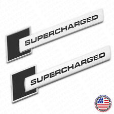 Audi Black Supercharged Side Fender Marker Logo Emblem Badge Decorate Oem Sport