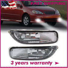 Front Bumper Lamps Fog Lights Pair Right Left For Toyota Corolla 2003-2004 1.8l