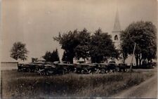 Rppc Postcard Church Parking Lot Full Automobiles Model T Era C.1910-1924 12327
