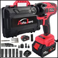 Cordless Impact Wrench Kit 20v 4ah 12inch Brushless Driver High Torque Battery