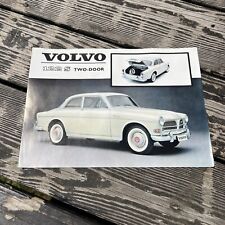 Vintage 1962-1963 Volvo 122s 2-door Sedan Sales Brochure Sheet Original