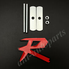 Metal Red R Racing Car Front Grille Grill Emblem Badge Decal Sticker Type Sport
