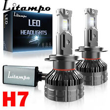 Litampo H7 Led Headlight Bulb 120w 30000lm Super Bright Kit High Low Beam White