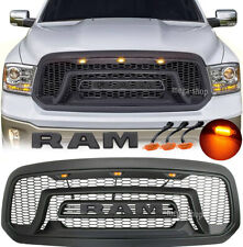 Grille For 2013-2018 Dodge Ram 1500 Front Grill Upper Bumper Wletters Ram Led