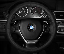 Steering Wheel Cover Genuine Leather Black Breathable Leather 14.5 - 15.5 M