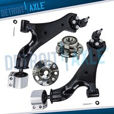 Front Lower Control Arms Wheel Bearings Hubs Kit For 2010 - 2017 Equinox Terrain
