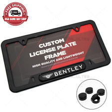 Gloss Black Front Or Rear Bentley Logo Emblem License Plate Frame Cover Gift