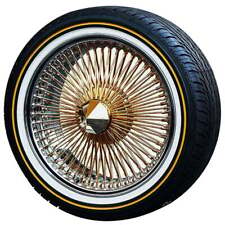 15 16 17 18 Wire Wheels Fwd 100-spoke Straight Lace Gold With Chrome Lip W87