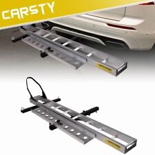 Carsty Aluminum Motorcycle Trailer Carrier Hitch Mount Rack W Ramp 2 Receiver