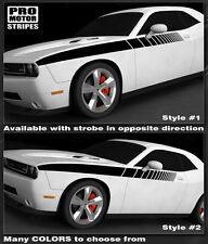 Dodge Challenger Half Length Side Strobe Stripes Decals 2011 2012 2013 2014