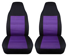Front Set Car Seat Covers Fits 1984 To 1987 Pontiac Fiero Black And Purple