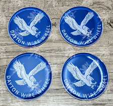 Blue And Silver Eagle Dayton Wire Wheel Chips Decals Set Of 4 Size 2.25in.