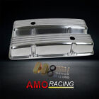 Retro Finned Polished Aluminum Tall Valve Covers Fit 58-86 Sbc Chevy 350 400