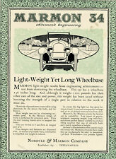 1917 Original Marmon 34 Ad. 2-sided Color Page. Nordyke Marmon. Indianapolis