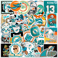 50 Pcs Stickers Miami Dolphins Nfl Sports Luggage Skateboard Car Laptop Vinyl