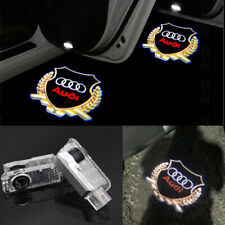 2pcs Led Car Door Gold Hd Courtesy Projector Ghost Laser Light For Audi All