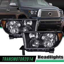 Fit For 2007-2013 Toyota Tundra 2008-2017 Sequoia Headlights Lhrh Blackclear