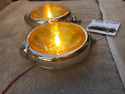 New Small12 - Volt Amber Vintage Style Fog Lights With Fog Cap On Lights 