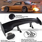 For 240sx Jdm 57 Gt Style Adjustable Bracket Down Force Spoiler Wing Abs Black
