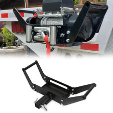 Foldable Winch Mounting Plate Cradle Mount For 2 Hitch Receiver 4wd Suv Atv