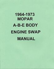 A B E Body 1963-1973 Mopar Dodge Plymouth 318 340 360 383 426 440 Engine Swap
