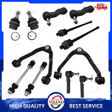 12pc Upper Control Arm Ball Joint Inner Outer Tie Rod For Chevy Tahoe Gmc Yukon