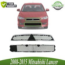 Front Bumper Upper Lower Grille Assembly For 2008-2015 Mitsubishi Lancer