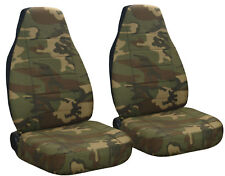 Jeep Wrangler Tj Camo 31 Brown Green Seat Covers Canvas Front Set