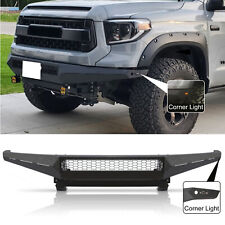Fit For 2014 - 2020 Toyota Tundra Front Carbon Steel Bumper W Led Corner Light