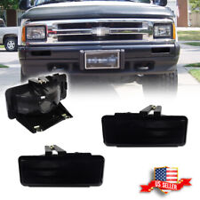 Smoked Front Bumper Turn Signal Lights For 1994-1997 Chevy S10 Blazer Gmc Sonoma