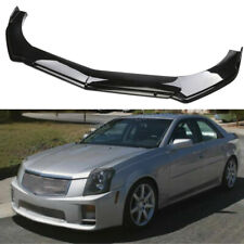 For Cadillac Cts Cts-v Glossy Black Front Bumper Lip Spoiler Diffuser Body Kit