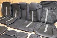 2015 - 2020 Ford F-150 Xlt Supercrew Leather Seat Covers Black Gray Sema Edition