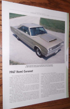 1967 Dodge Hemi Coronet Specs Info Photo 67 426 Mopar