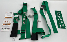 New Takata Drift Iii 4 Point Green Bolt-on Pull-up Racing Harness 70003us-h2