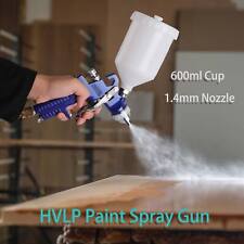Hvlp Air Spray Gun Paint Sprayer Stainless 600ml Cup 1.4mm Nozzle Tip Adjustable