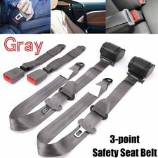 2set Retractable 3 Point Safety Seat Belt Straps Car Vehicle Adjustable Belt Set