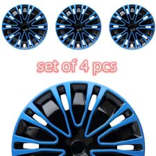 4 Pcs Black Blue Wheel Rims Cover Hubcap Hub Caps 15 Inch Wheel Cover Hubcap