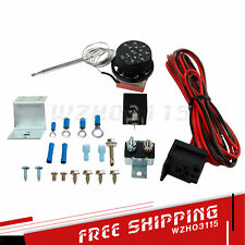 Adjustable 12v Electric Radiator Fan Thermostat 3-pin Control Relay Wire Kit