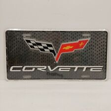 Chevrolet Corvette Flags Aluminum License Plate - American Made