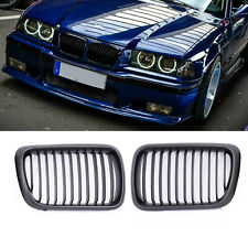 Front Hood Kidney Grill Grille For Bmw 3 Series E36 M3 96-99 Matte Black