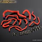 Fit For 98-01 Honda Crv Mk1 Red Silicone Radiator Coolant Hose Pipeclamps Kit