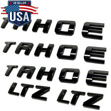 5pc Gloss Black For Tahoe Ltz Letter Emblem Door Fender Badge Nameplate Tailgate