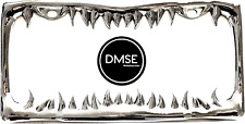 Dmse Universal Metal Shark Tooth Teeth Jaws License Plate Frame Cool Design For