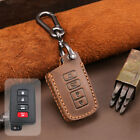 Leather Car Key Fob Cover For 2015-2018 Toyota Tacoma Remote Case Skin Jacket