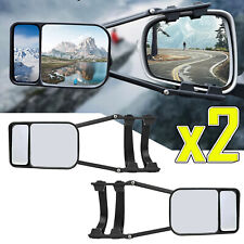 2 Clip On Tow Mirrors Extension Trailer Safe Hauling 360 Degree Adjustable Strap