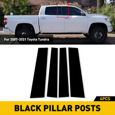Fit Toyota Tundra Crew Max Cab 2007-2020 Black Pillar Posts Door Trim Covers