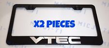 X2 Vtec Stainless Black License Plate Frame Rust Free W Caps