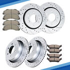 Front Rear Slotted Rotors Brake Ceramic Pads Kit For 2012-2019 Ford F-150 6 Lugs